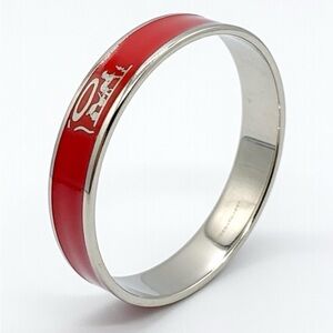Hermes Red and Silver Bracelet- include box